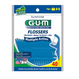 Fio Dental com Cabo Flossers Multiple Action Gum - Maconequi