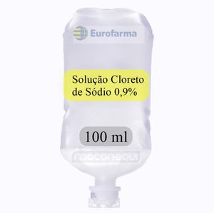 Solução Cloreto de Sódio 0,9% Bolsa 100ml Eurofarma