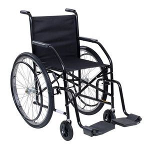 Cadeira de Rodas Preta Pneu Inflável Ref 102 CDS