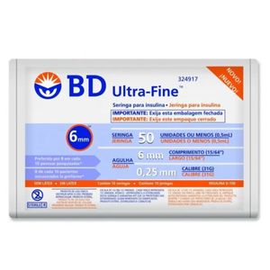 Seringa BD Ultra-Fine 0,5 ml com Agulha 31G 6x0,25mm